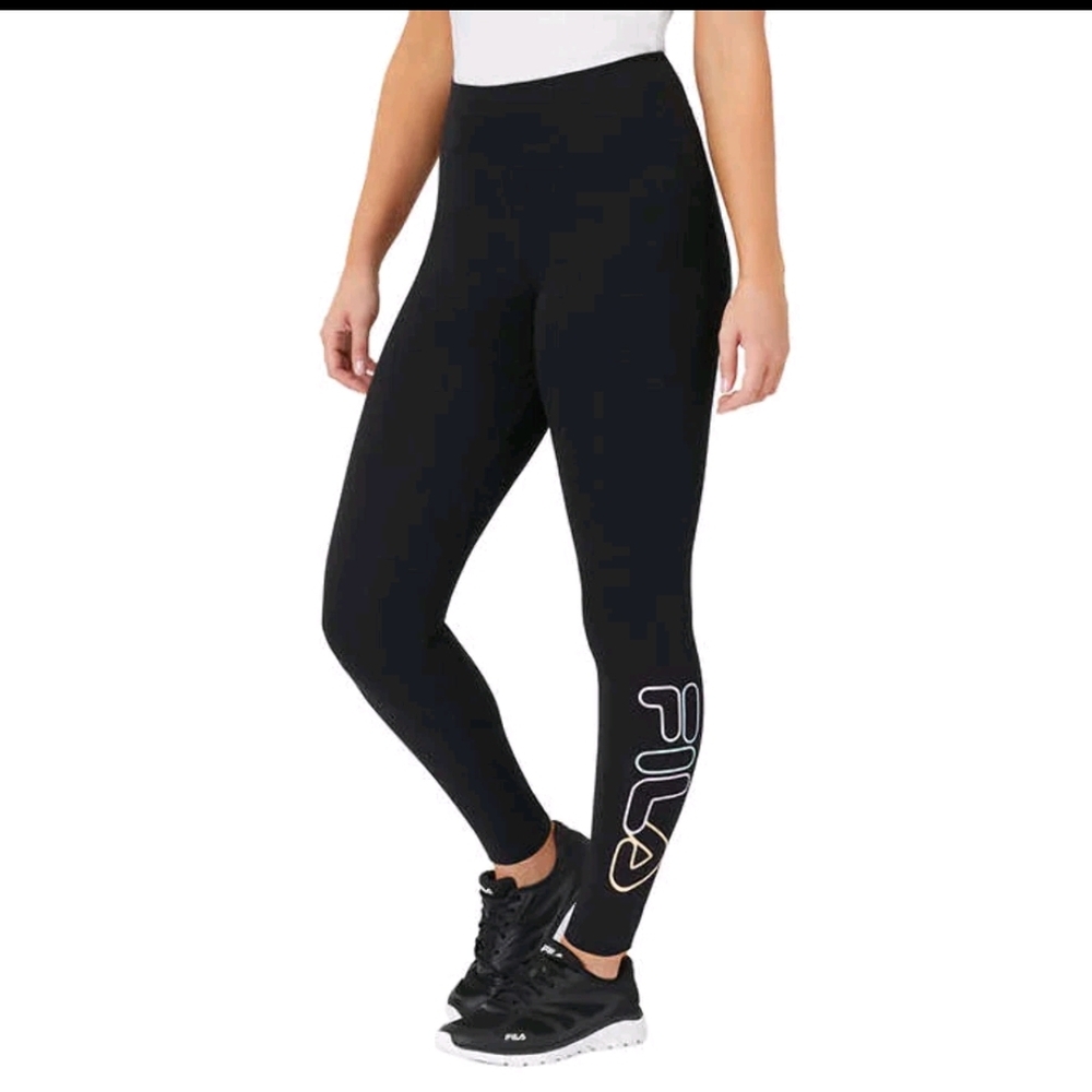Fila Black Leggings with Logo